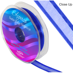 Eleganza Satin Edge Organza 15mm X 25m Royal Blue No.18