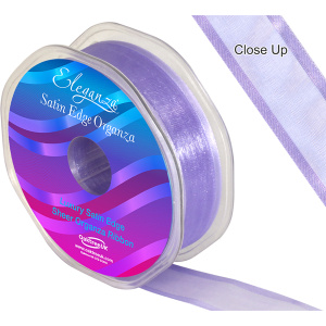 Eleganza Satin Edge Organza 25mm X 25m Lavender No.45