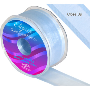 Eleganza Satin Edge Organza 38mm X 25m Lt. Blue No.25