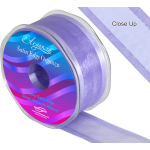Eleganza Satin Edge Organza 38mm X 25m Lavender No.45