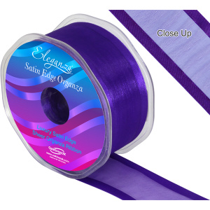 Eleganza Satin Edge Organza 38mm X 25m Purple No.36