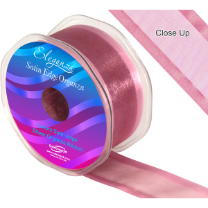 Eleganza Satin Edge Organza 38mm X 25m Dusky Pink No.74