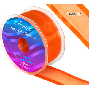 Eleganza Satin Edge Organza 38mm X 25m Orange No. 04