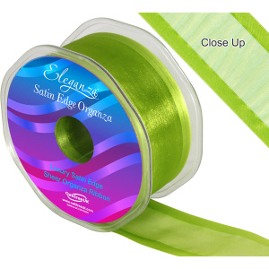 Eleganza Satin Edge Organza 38mm X 25m Pistachio No.27