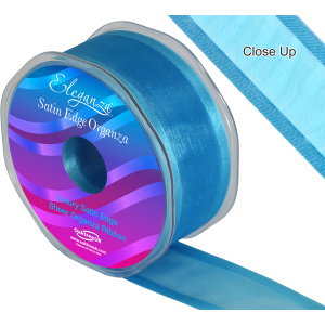 Eleganza Satin Edge Organza 38mm X 25m Turquoise No.55
