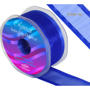 Eleganza Satin Edge Organza 38mm X 25m Royal Blue No.18