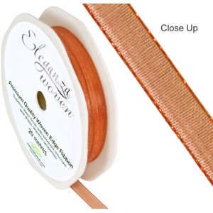 Eleganza Woven Edge Ribbon 6mm X 20m Copper No.23