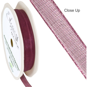 Eleganza Woven Edge Ribbon 6mm X 20m Burgundy No.17