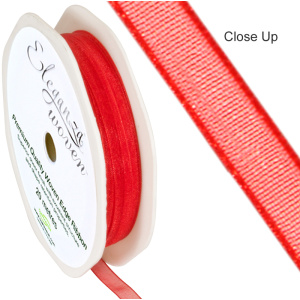 Eleganza Woven Edge Ribbon 6mm X 20m Red No.16
