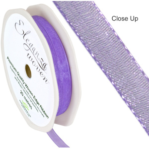 Eleganza Woven Edge Ribbon 6mm X 20m Purple No.36