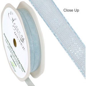 Eleganza Woven Edge Ribbon 6mm X 20m Lt. Blue No.25