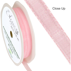 Eleganza Woven Edge Ribbon 6mm X 20m Lt. Pink No.21