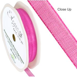 Eleganza Woven Edge Ribbon 6mm X 20m Fuchsia No.28