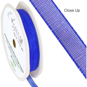 Eleganza Woven Edge Ribbon 6mm X 20m Royal Blue No.18
