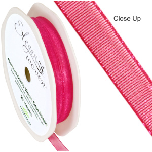 Eleganza Woven Edge Ribbon 6mm X 20m Deep Cerise No.30