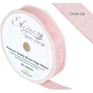 Eleganza Woven Edge Ribbon 15mm X 20m Fashion Pink No.22