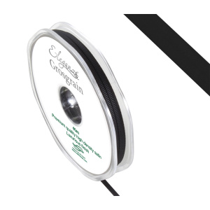 Eleganza Premium Grosgrain Ribbon 3mm X 40m Black No.20
