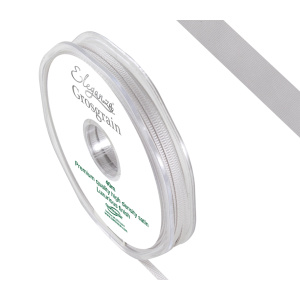 Eleganza Premium Grosgrain Ribbon 3mm X 40m Silver No.24