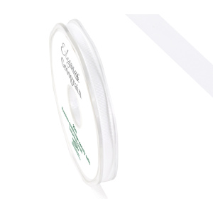 Eleganza Premium Grosgrain Ribbon 6mm X 20m White No.01