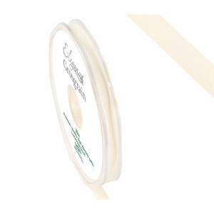 Eleganza Premium Grosgrain Ribbon 6mm X 20m Ivory No.61