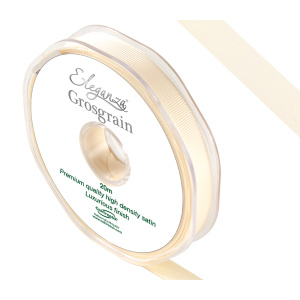Eleganza Premium Grosgrain Ribbon 10mm X 20m Ivory No.61