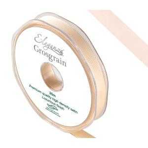 Eleganza Premium Grosgrain Ribbon 10mm X 20m Cream No.62