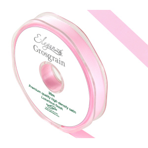 Eleganza Premium Grosgrain Ribbon 10mm X 20m Lt. Pink No. 21