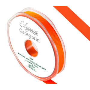 Eleganza Premium Grosgrain Ribbon 10mm X 20m Orange No.04