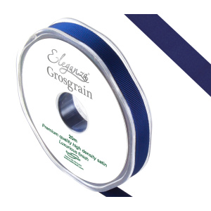 Eleganza Premium Grosgrain Ribbon 10mm X 20m Midnight Blue No.19