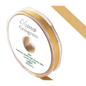 Eleganza Premium Grosgrain Ribbon 10mm X 20m Gold No.35