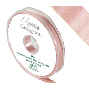 Eleganza Premium Grosgrain Ribbon 10mm X 20m Rose Gold No.87