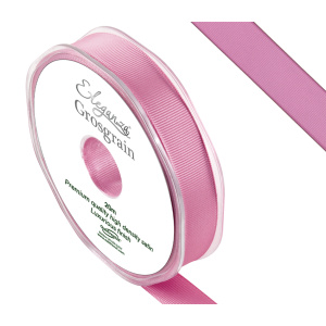 Eleganza Premium Grosgrain Ribbon 15mm X 20m Classic Pink No.07