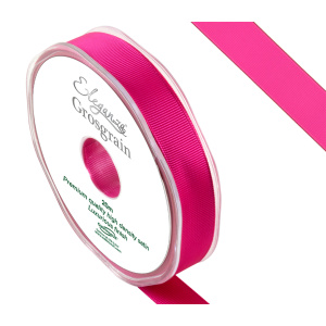 Eleganza Premium Grosgrain Ribbon 15mm X 20m Fuchsia No.28