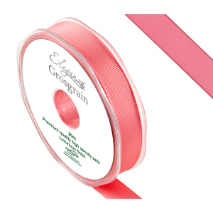 Eleganza Premium Grosgrain Ribbon 15mm X 20m Coral No.79