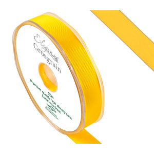 Eleganza Premium Grosgrain Ribbon 15mm X 20m Yellow No.11
