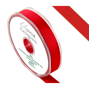 Eleganza Premium Grosgrain Ribbon 15mm X 20m Red No.16
