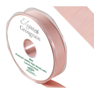 Eleganza Premium Grosgrain Ribbon 15mm X 20m Rose Gold No.87