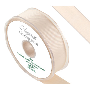 Eleganza Premium Grosgrain Ribbon 25mm X 20m Cream No.62