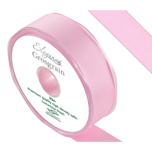 Eleganza Premium Grosgrain Ribbon 25mm X 20m Lt. Pink No. 21