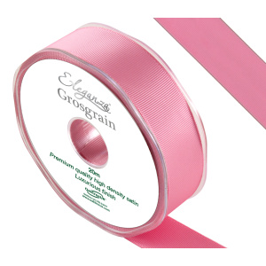 Eleganza Premium Grosgrain Ribbon 25mm X 20m Classic Pink No.07