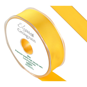 Eleganza Premium Grosgrain Ribbon 25mm X 20m Yellow No.11