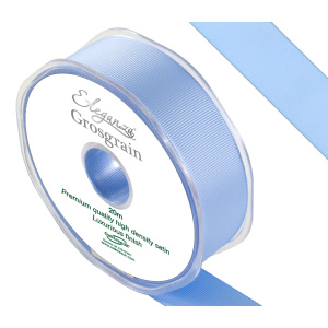 Eleganza Premium Grosgrain Ribbon 25mm X 20m Lt. Blue No.25