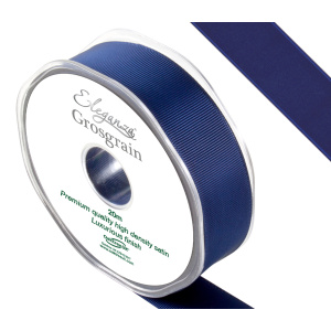 Eleganza Premium Grosgrain Ribbon 25mm X 20m Midnight Blue No.19