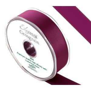 Eleganza Premium Grosgrain Ribbon 25mm X 20m Burgundy No.17