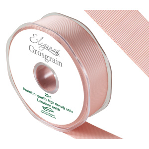 Eleganza Premium Grosgrain Ribbon 25mm X 20m Rose Gold No.87