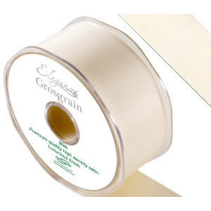 Eleganza Premium Grosgrain Ribbon 38mm X 20m Ivory No.61