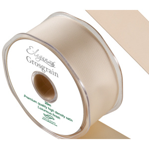 Eleganza Premium Grosgrain Ribbon 38mm X 20m Cream No.62