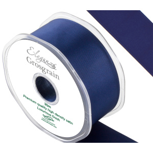 Eleganza Premium Grosgrain Ribbon 38mm X 20m Midnight Blue No.19