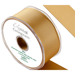Eleganza Premium Grosgrain Ribbon 38mm X 20m Gold No.35