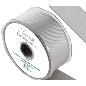 Eleganza Premium Grosgrain Ribbon 38mm X 20m Silver No.24
